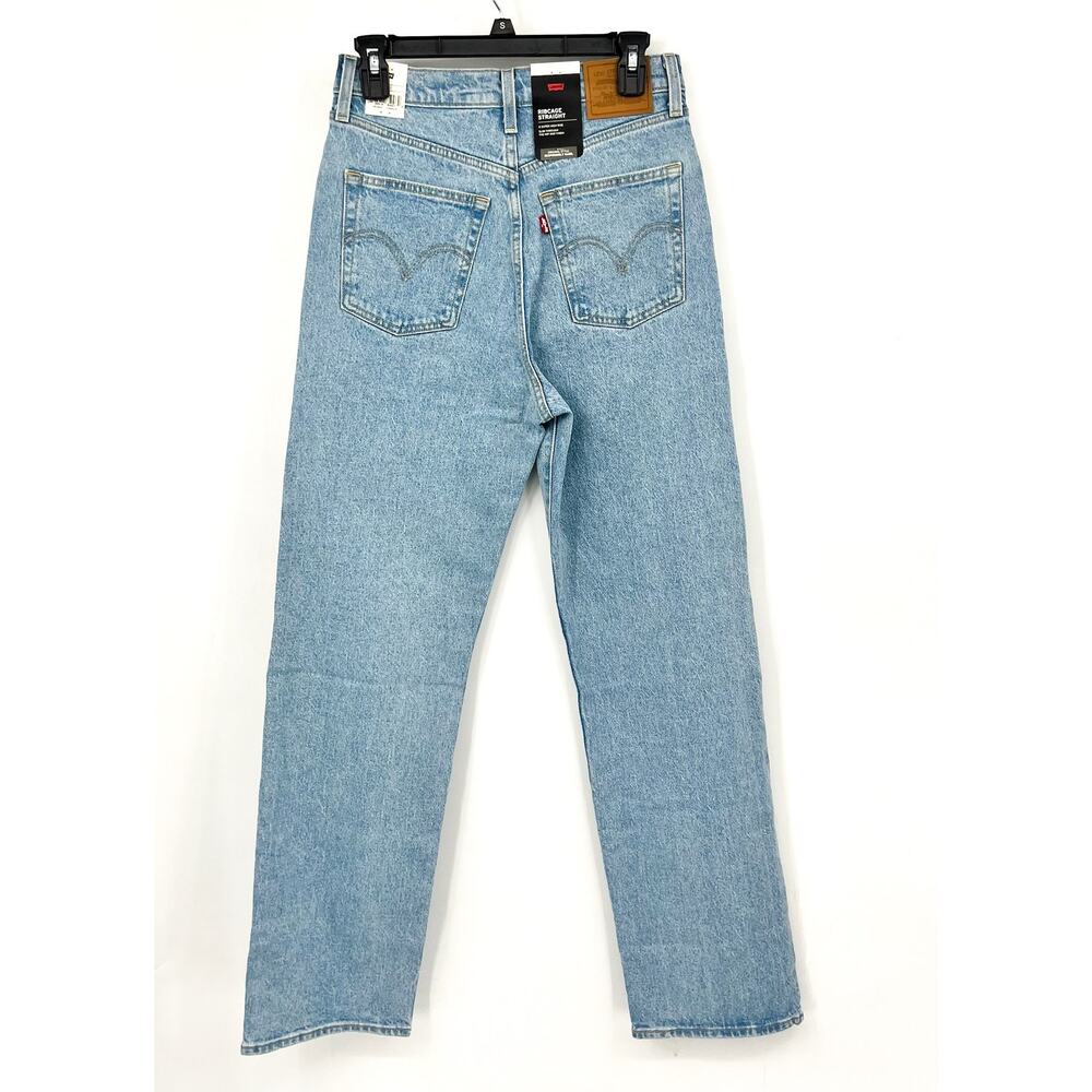 LEVI'S Womens Ribcage Straight Leg Jeans 28x32 Size 6 Light Wash 79078-0010 NWT - Picture 8 of 14